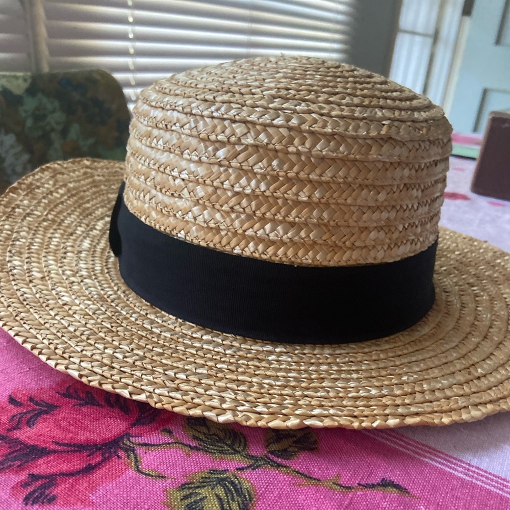 Gigi Pip straw boater hat M/L